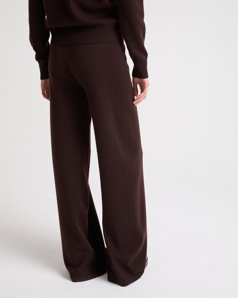 Merino knit wide leg trousers