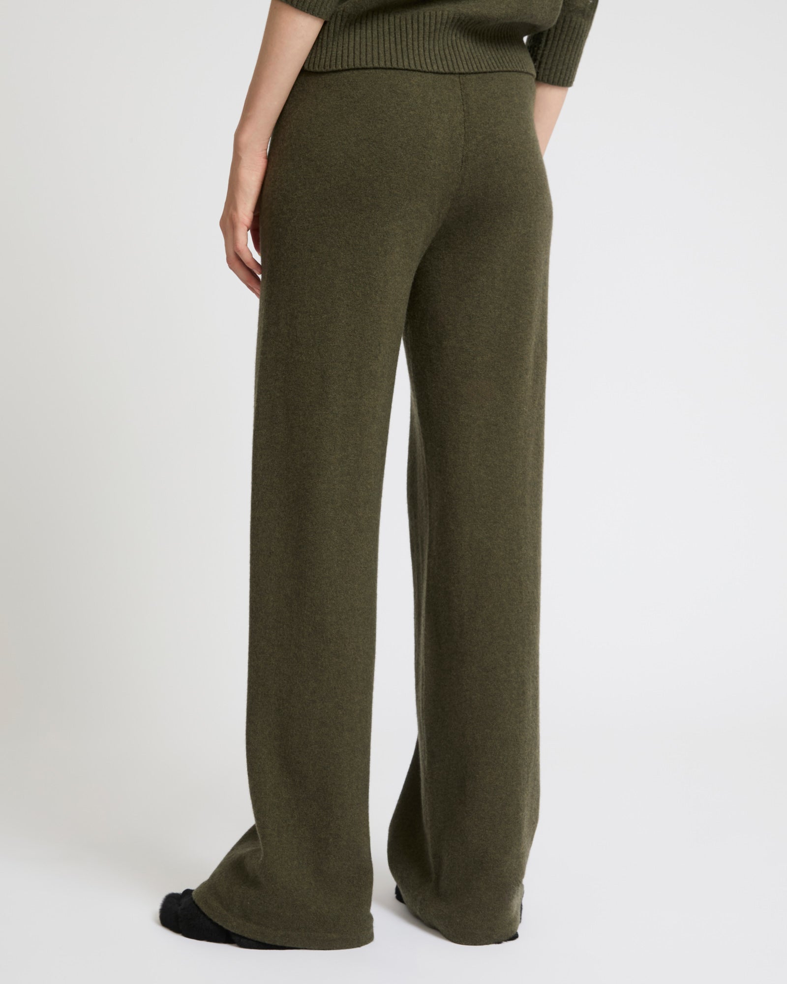 Merino knit wide leg trousers-Yves salomon-Winter sale & boxing day