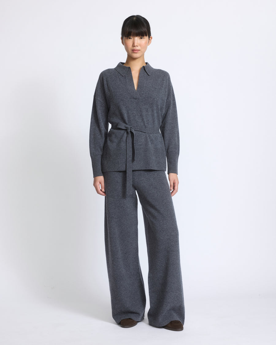 Merino knit wide leg trousers - Yves Salomon - New Fall/Winter Collection