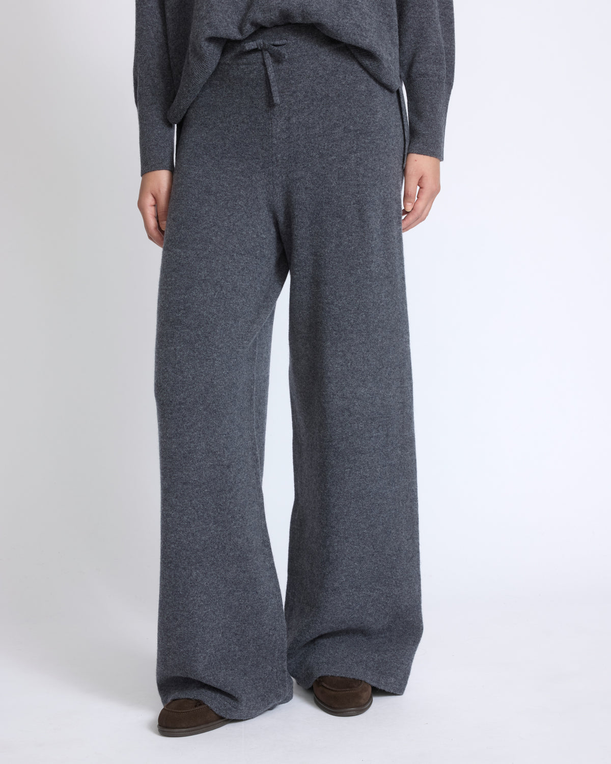 Merino knit wide leg trousers - Yves Salomon - New Fall/Winter Collection