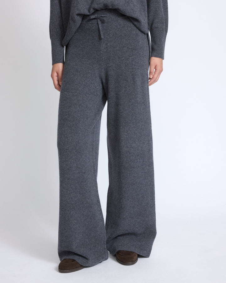 Merino knit wide leg trousers - Yves Salomon - New Fall/Winter Collection