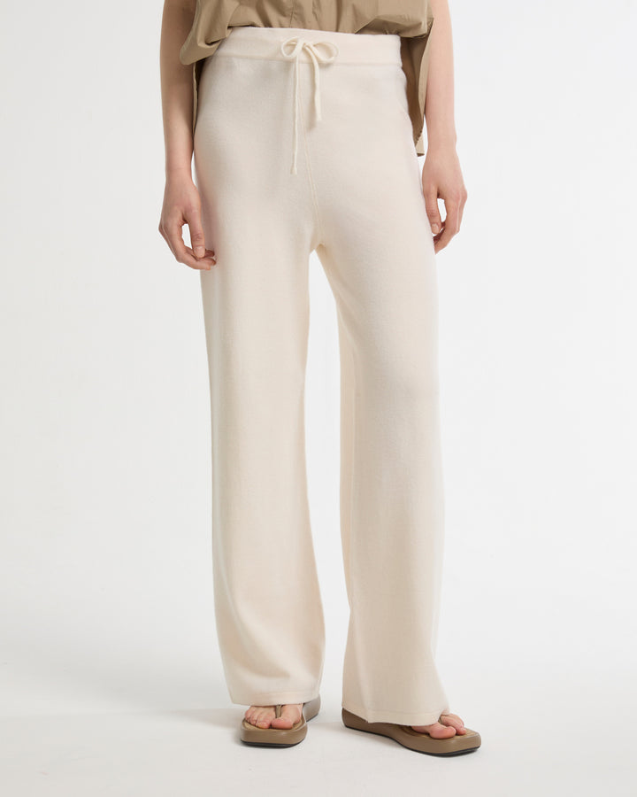 Merino knit wide leg trousers