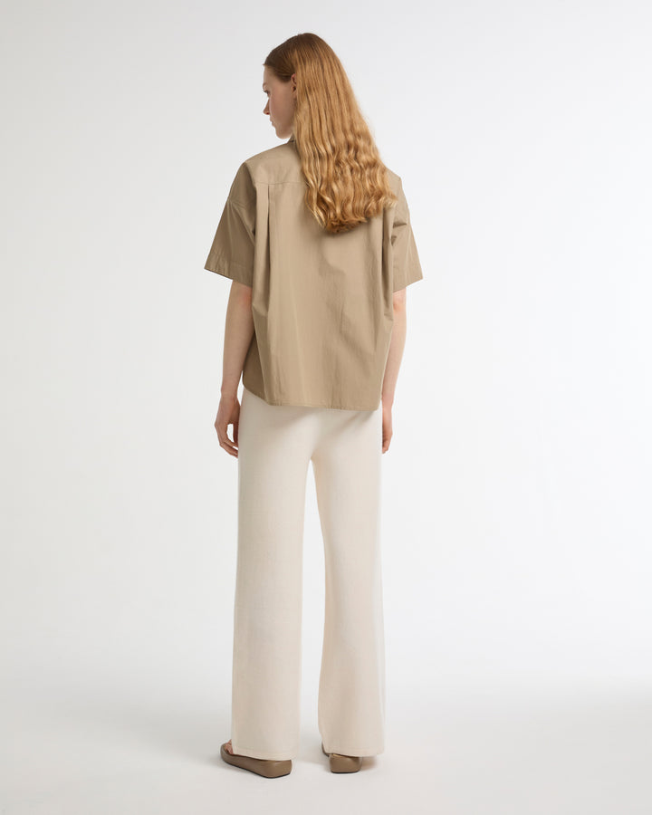 Short sleeve poplin shirt