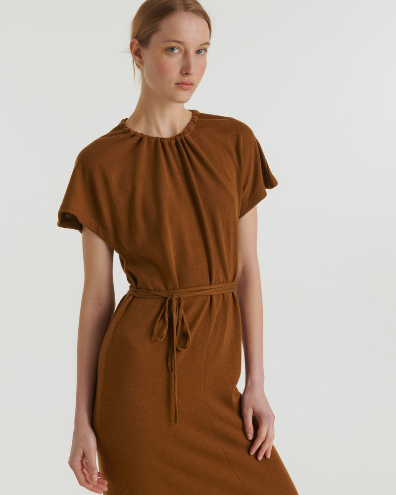 Knit maxi dress - brown - Yves Salomon