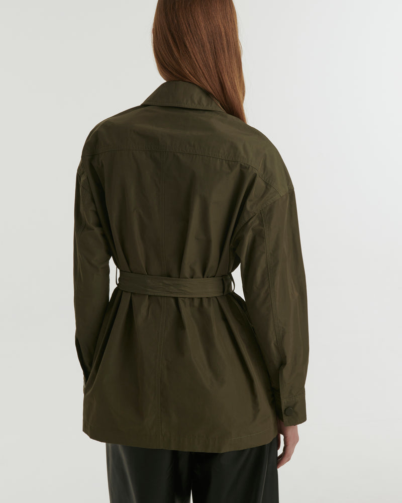 Technical fabric safari jacket - green - Yves Salomon