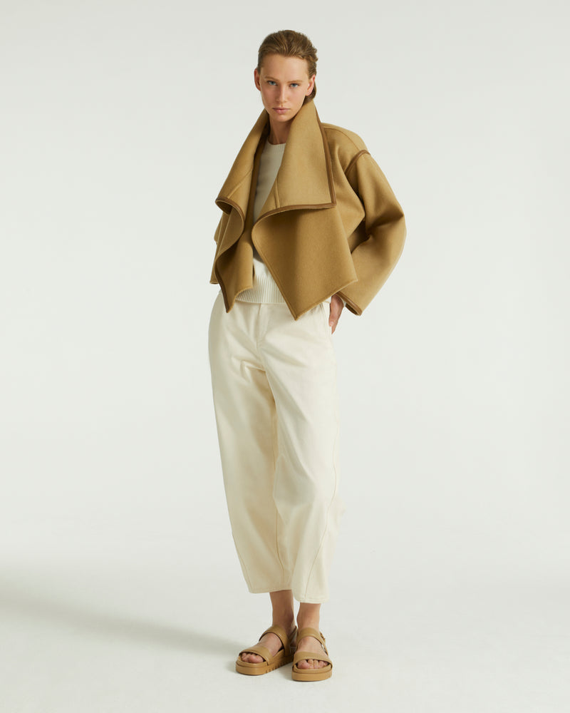 Short double-sided cashmere jacket - beige - Yves Salomon