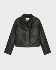 Short leather  jacket
