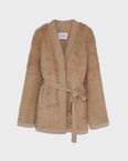 Merino knit and mink jacket