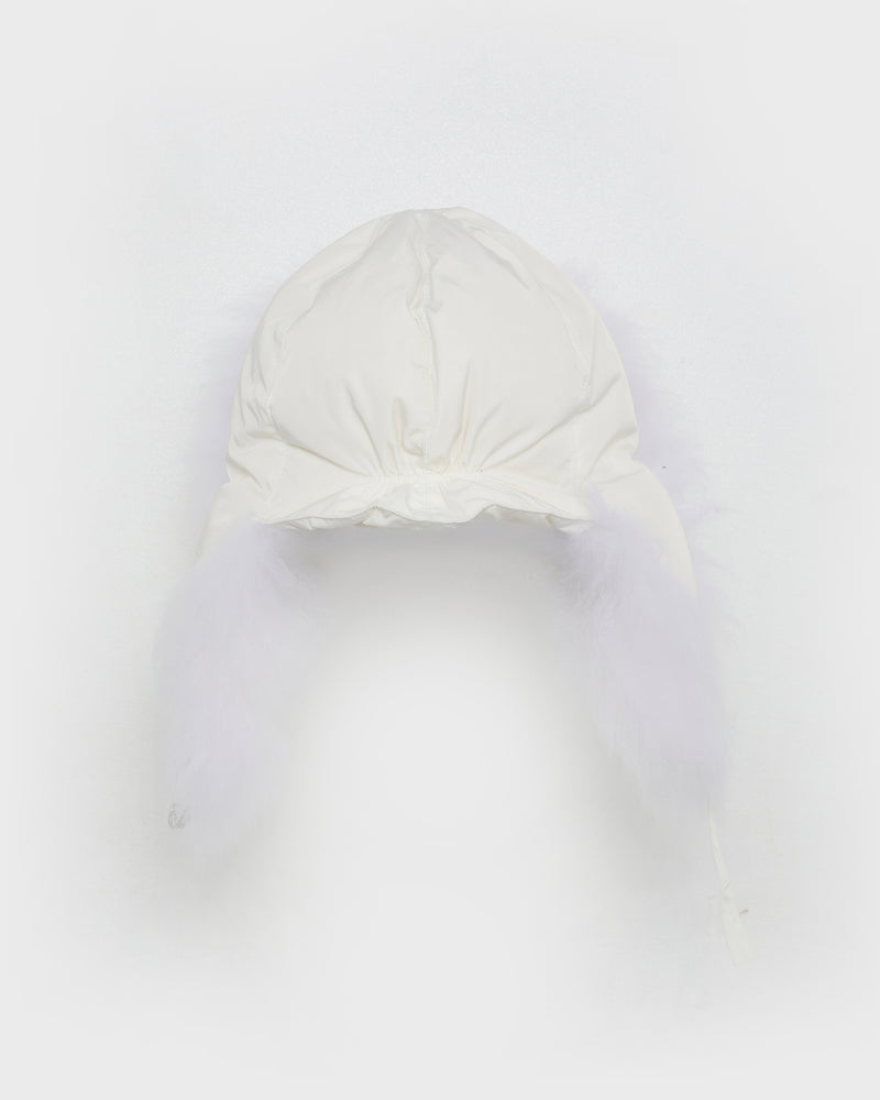 Technical fabric and cashmere ushanka - white - Yves Salomon