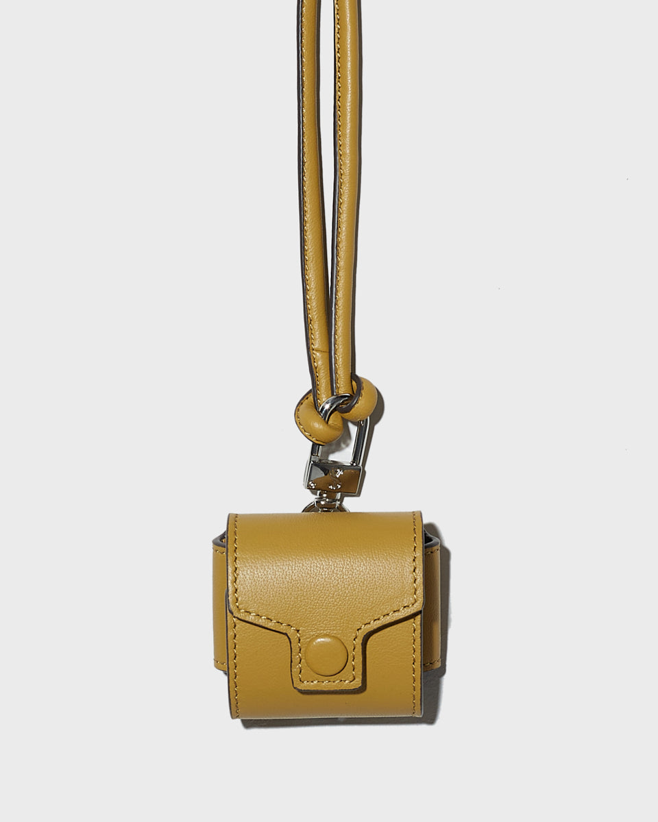 AirPods case in lamb leather - beige - Yves Salomon