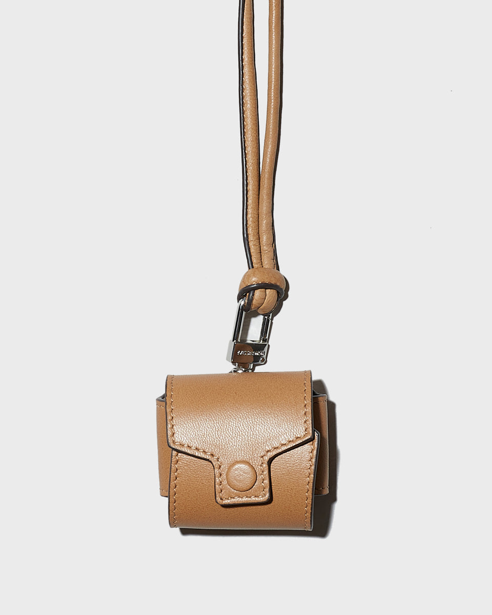 AirPods case in lamb leather - beige - Yves Salomon