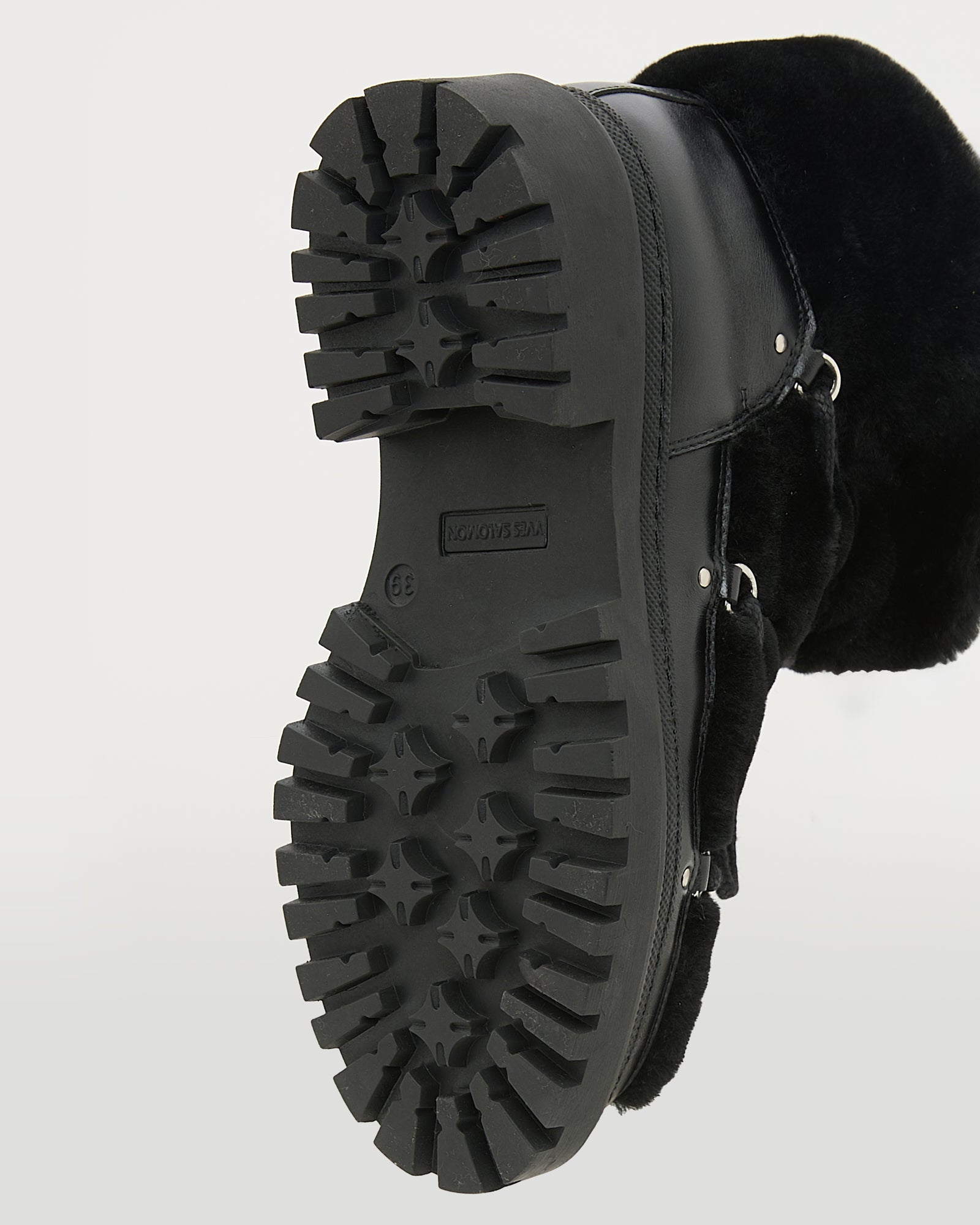 Lace-up mid-length shearling boots - Yves Salomon