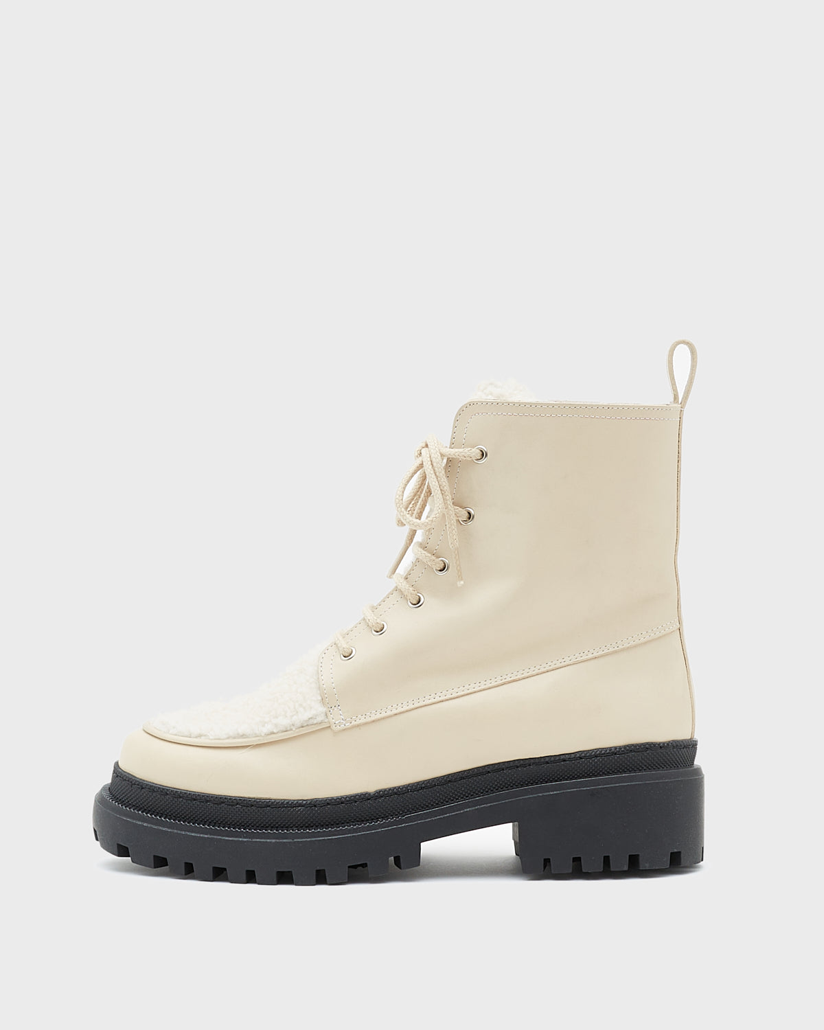 leather ankle boots - white - Yves Salomon
