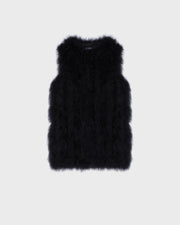 Long feather gilet