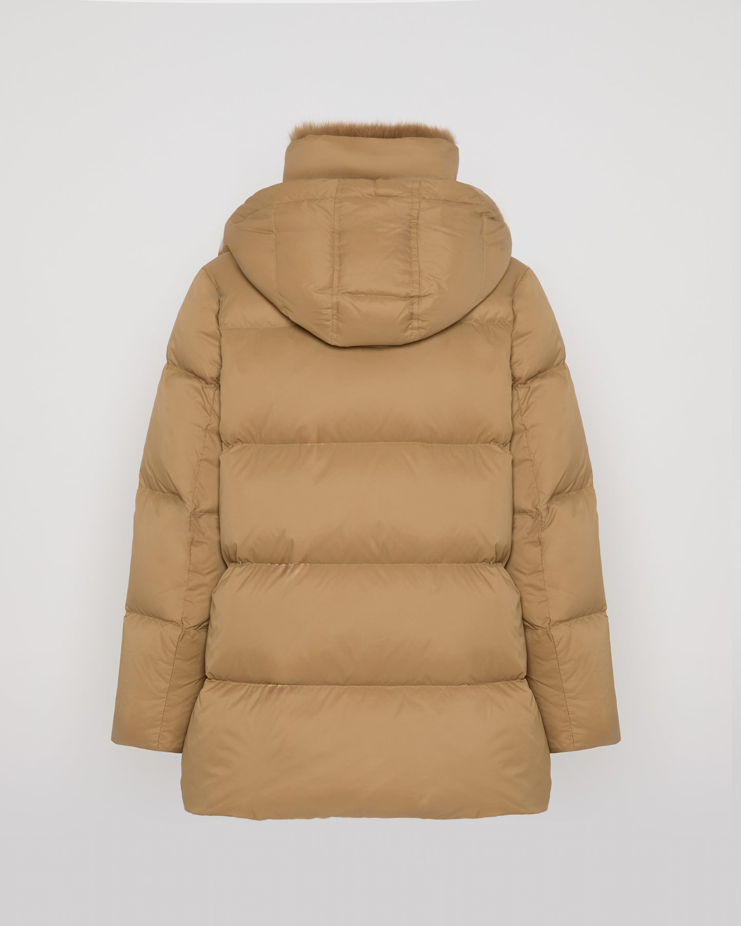 Iconic "A" line down jacket with fox fur collar - Yves Salomon