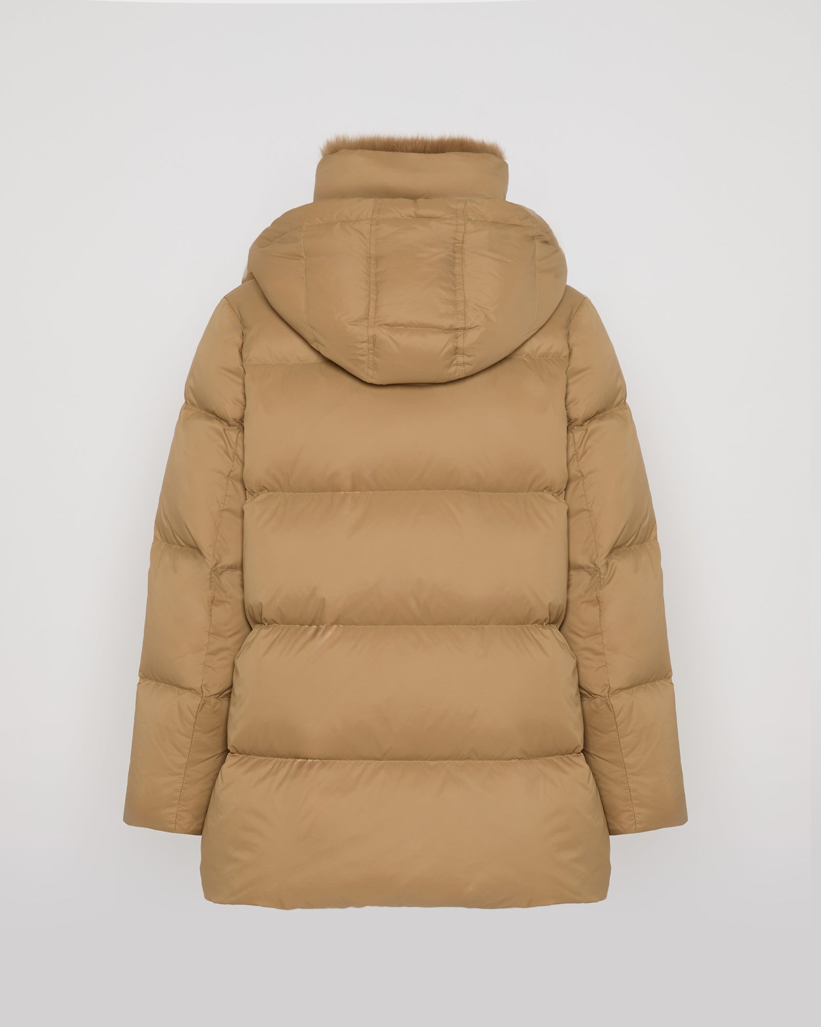 Iconic "A" line down jacket with fox fur collar - Yves Salomon