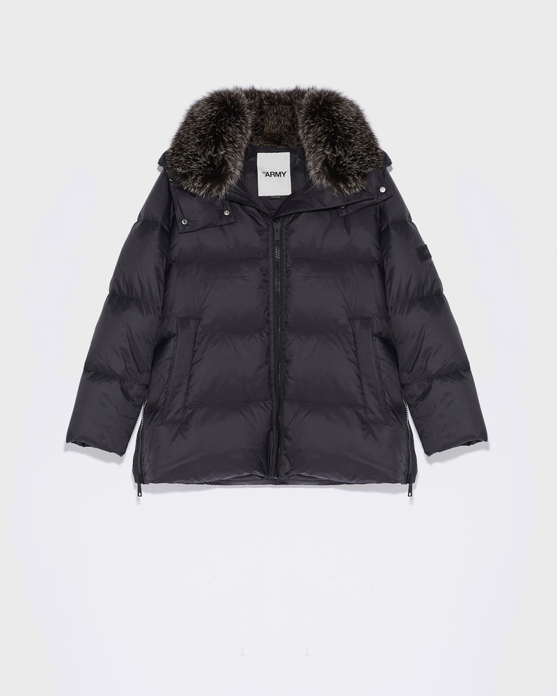 Down Jacket with Fur Hood   Size XS/32-34