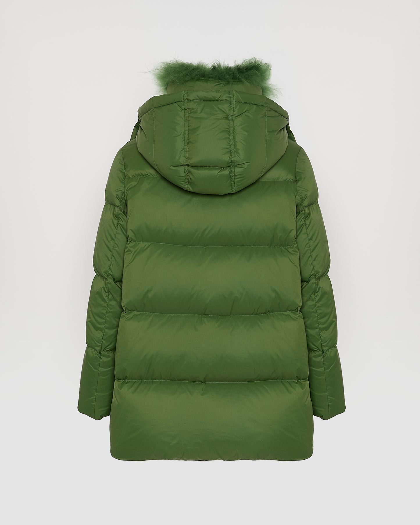 Iconic "A" line down jacket with lambswool collar - Yves Salomon