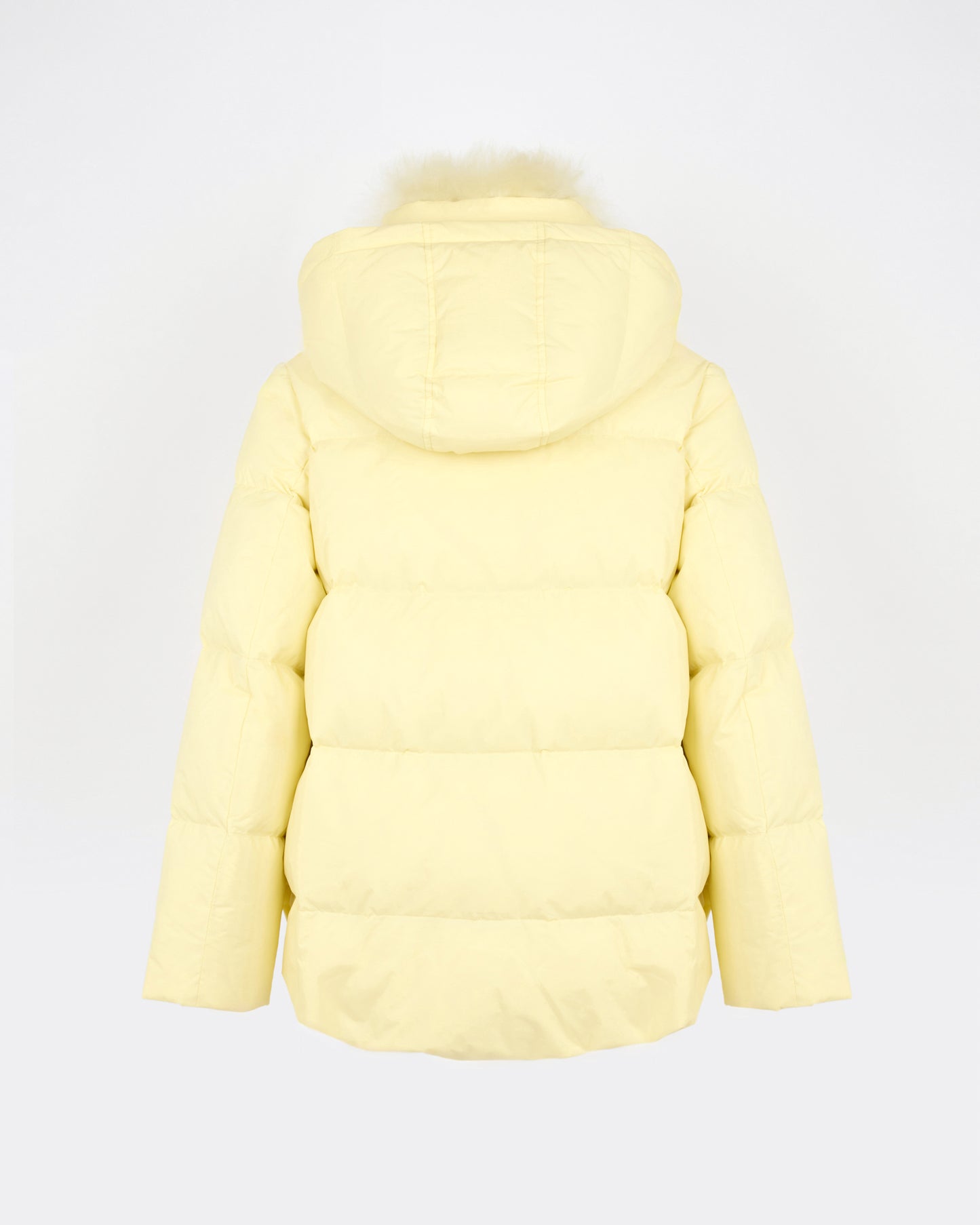 A-line down jacket in waterproof technical fabric with airy lambswool trim - Yves Salomon - New Fall/Winter Collection