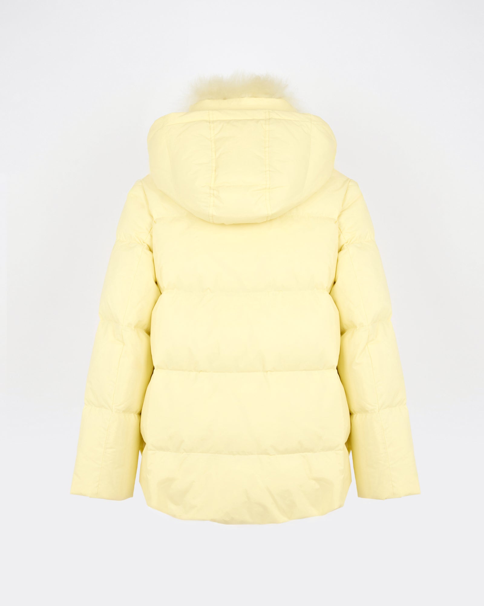 A-line down jacket in waterproof technical fabric with airy lambswool trim - Yves Salomon - New Fall/Winter Collection