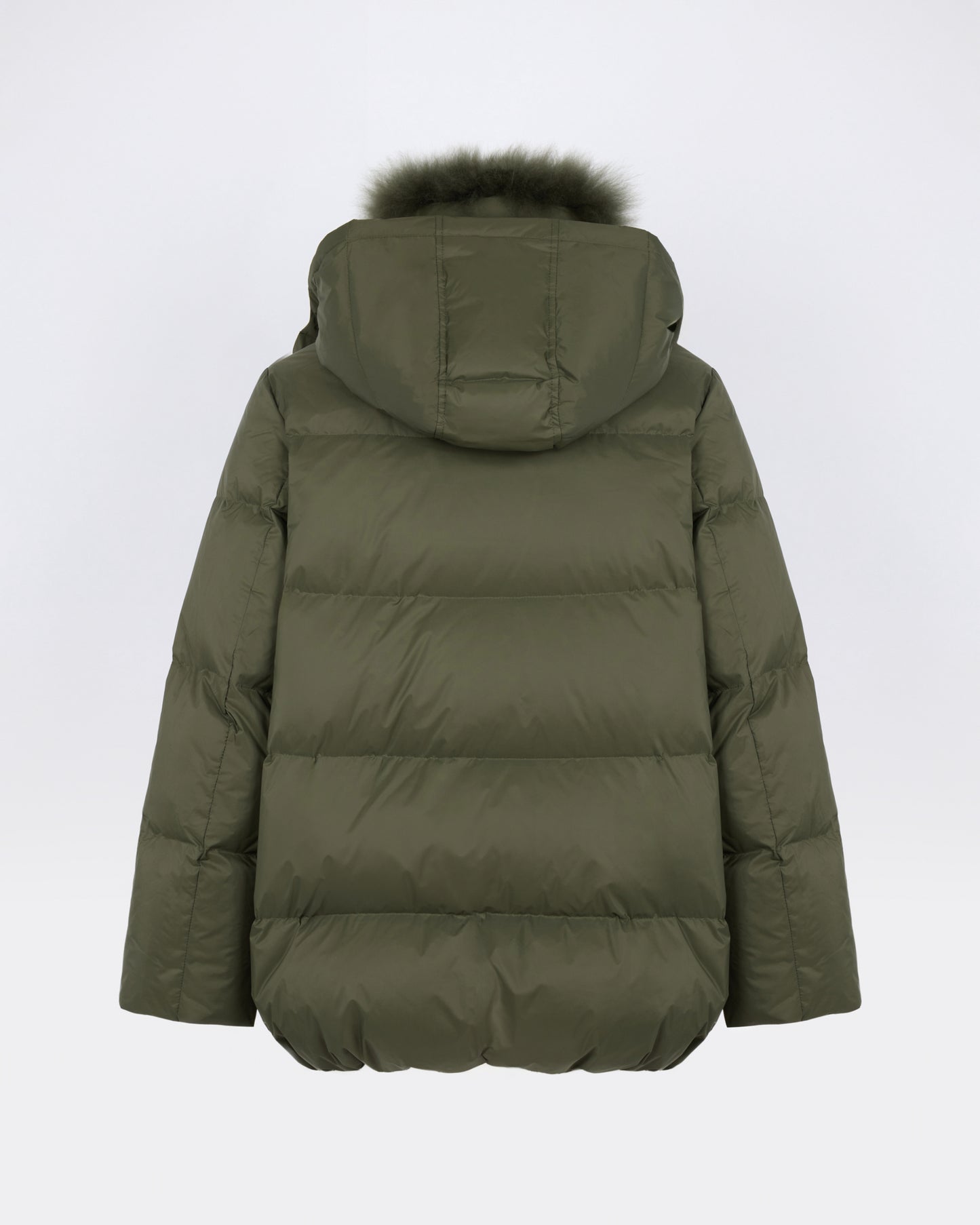 A-line down jacket in waterproof technical fabric with airy lambswool trim - Yves Salomon - New Fall/Winter Collection