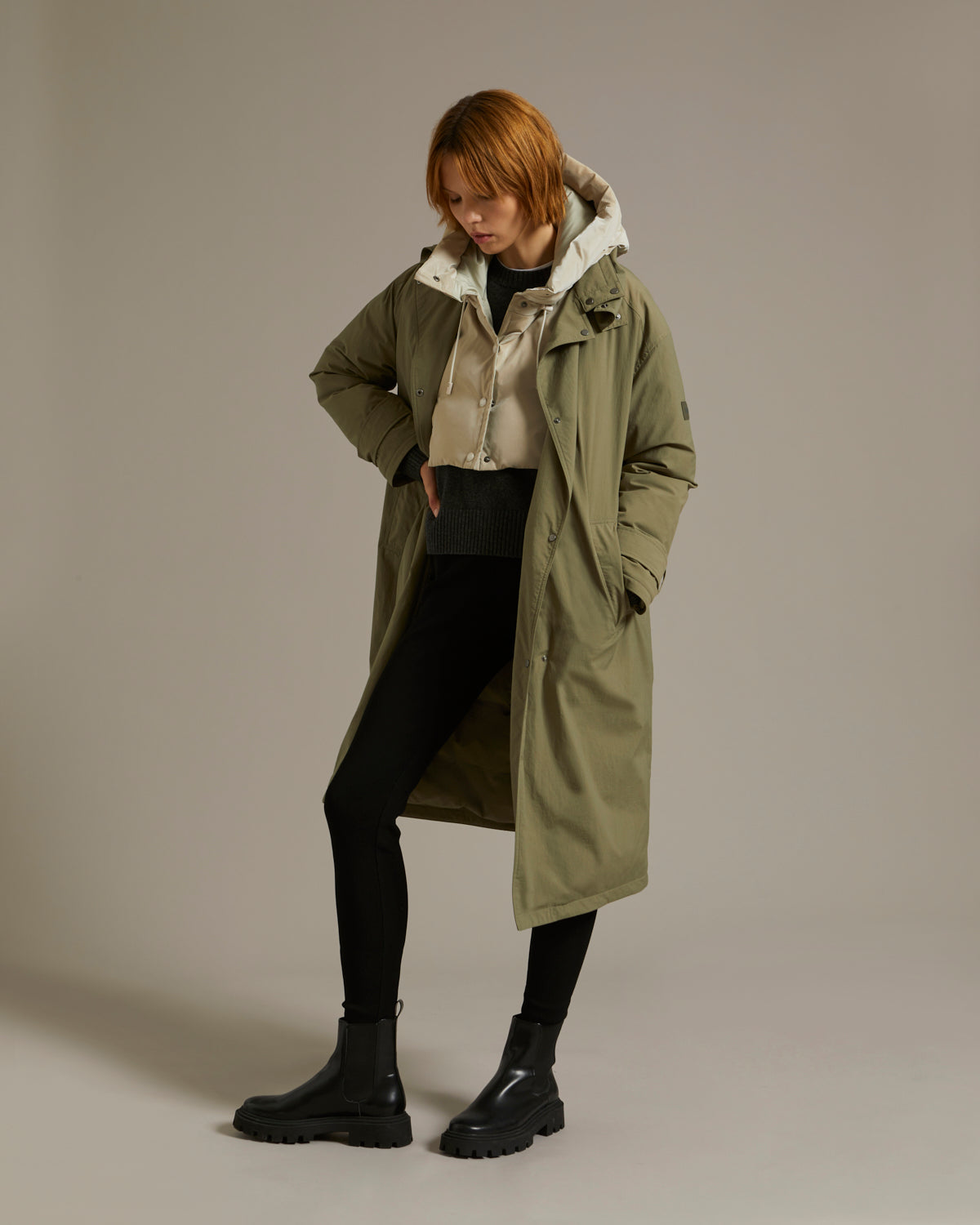 Balck Friday 2025 - Yves Salomon - Technical fabric down-filled overcoat