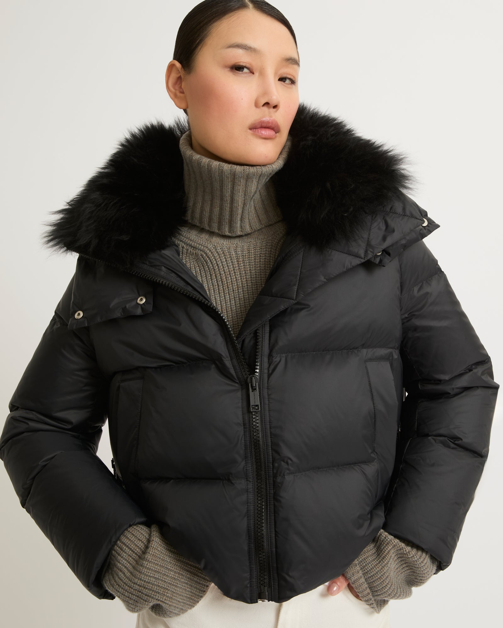 Feather puffer jacket women's hotsell