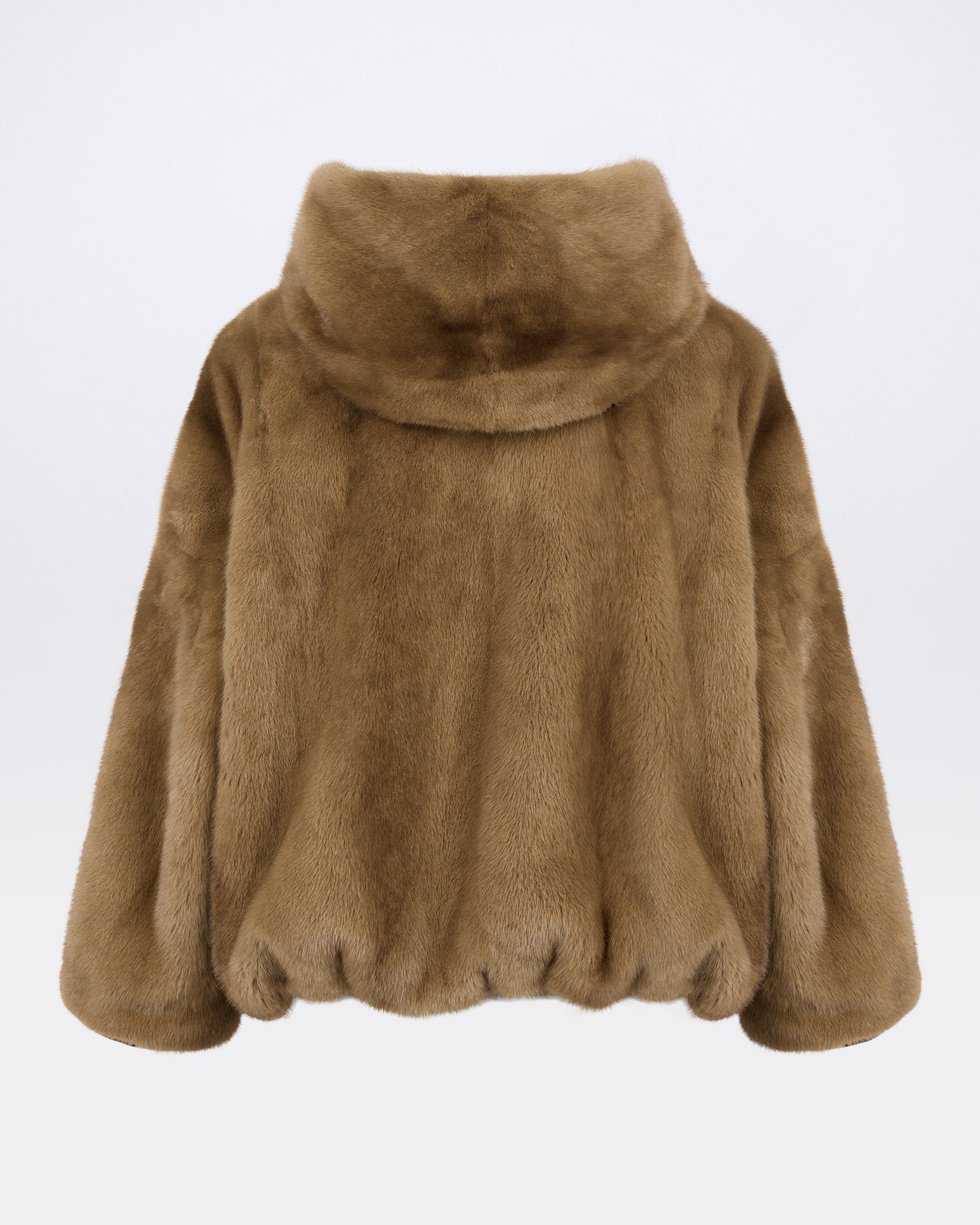 Short reversible water-repellent technical fabric jacket with mink fur - Yves Salomon - New Fall/Winter Collection