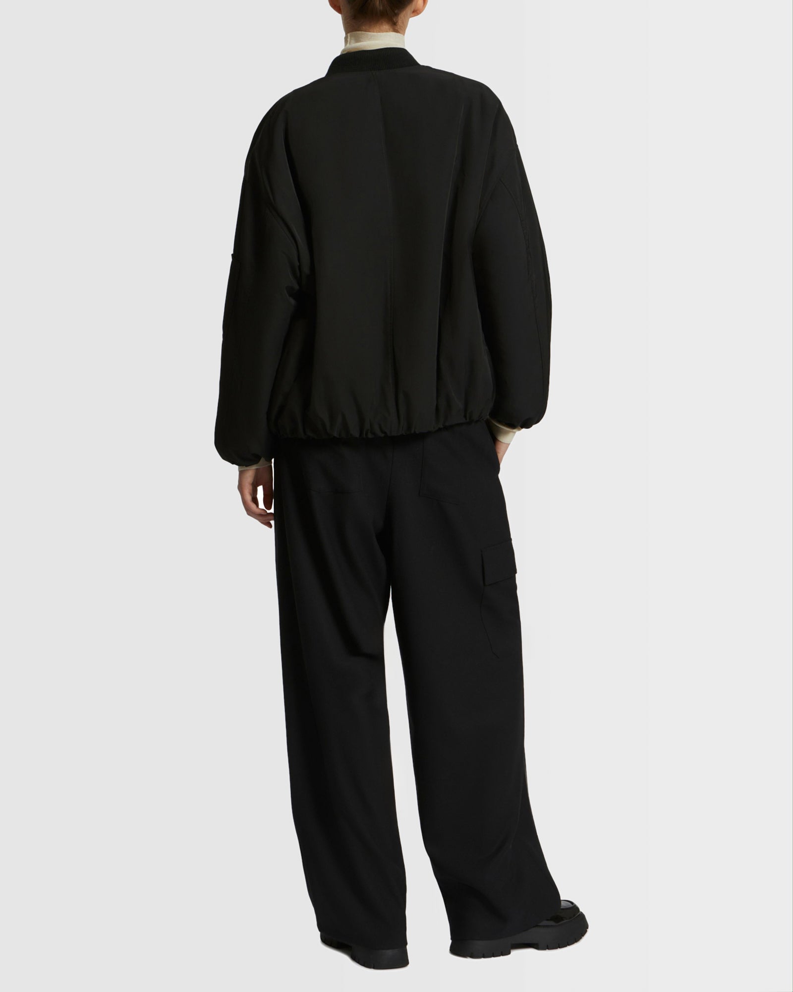 Reversible bomber jacket with mink - black - Yves Salomon – Yves