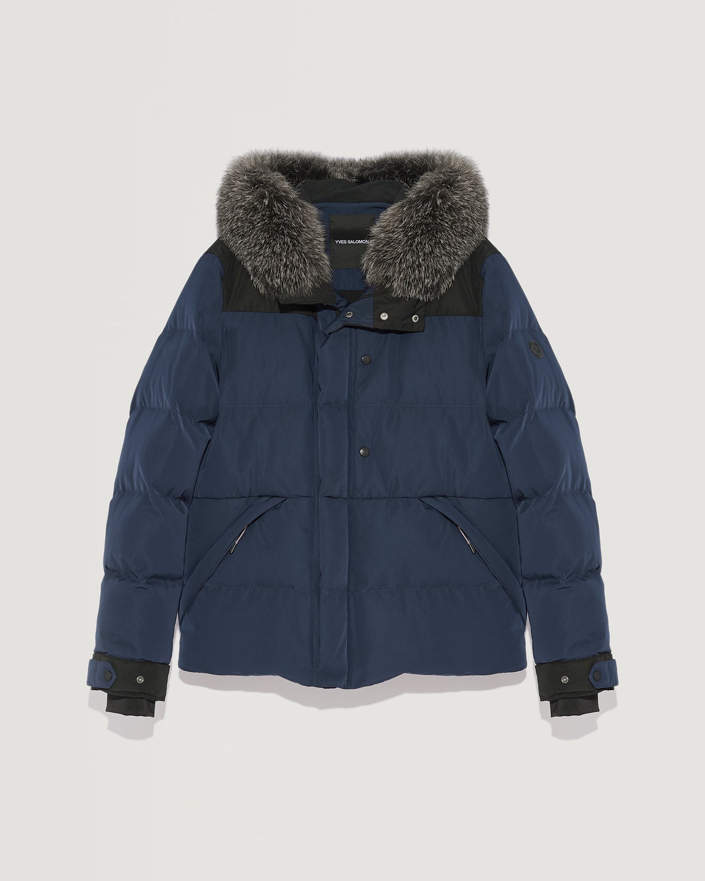 Ski Down Jacket With Fox Fur Trim - Blue - YS Mountain men