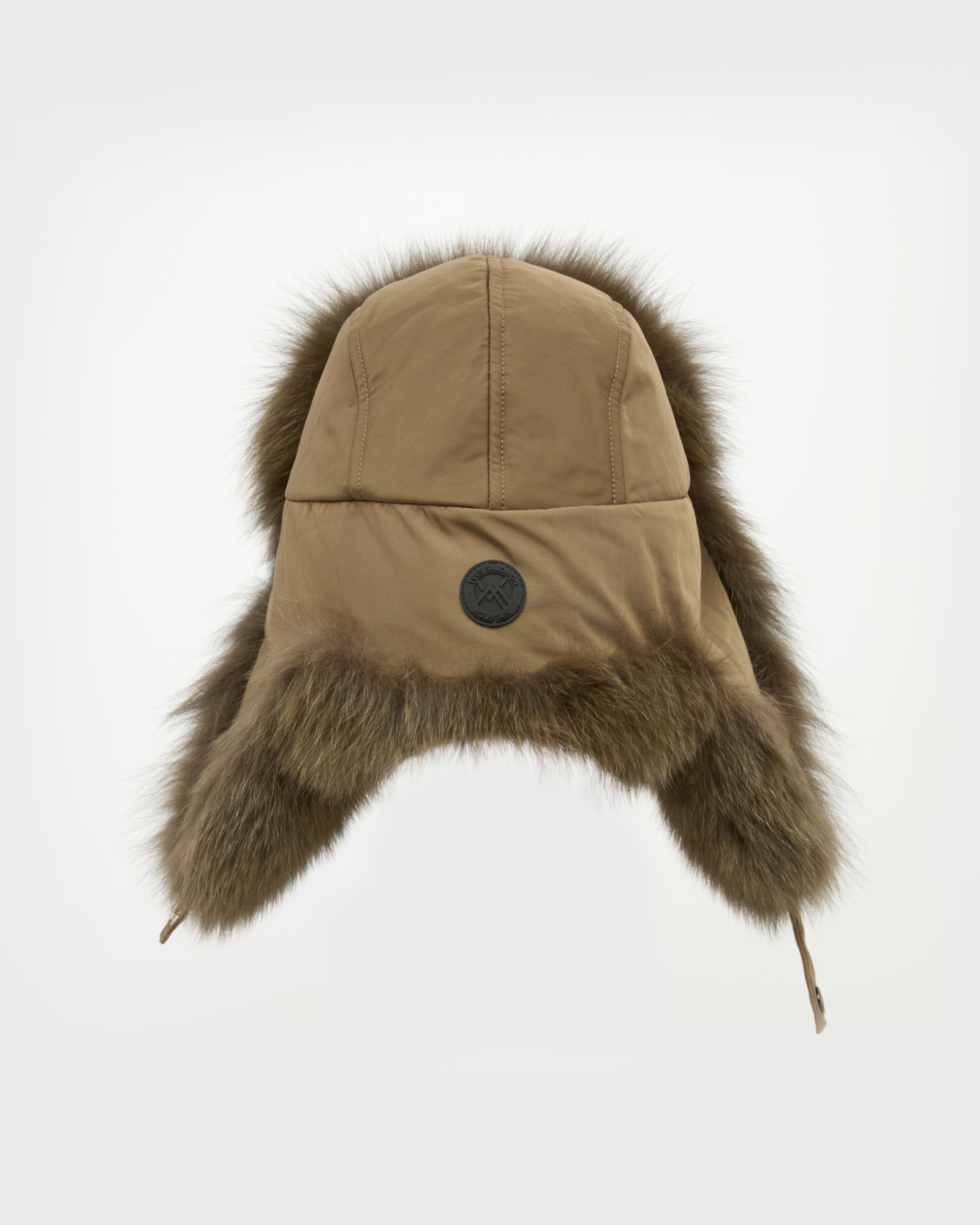 Technical fabric ushanka with fox fur -Yves Salomon