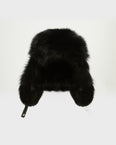 Technical fabric ushanka with fox fur
