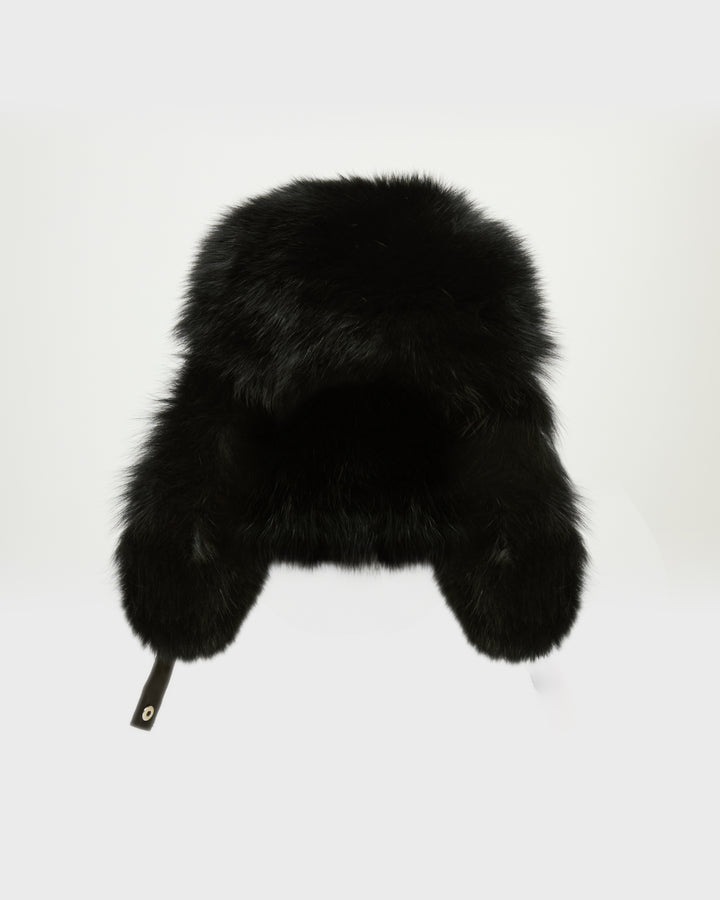 Technical fabric ushanka with fox fur -Yves Salomon
