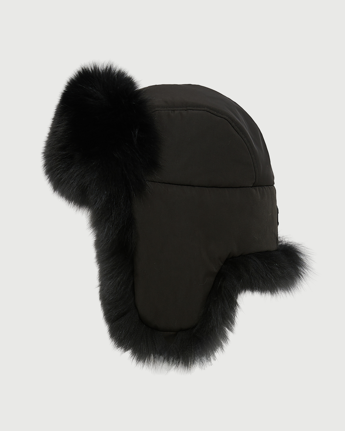 Technical fabric ushanka with fox fur - Yves Salomon - New Fall Winter Collection