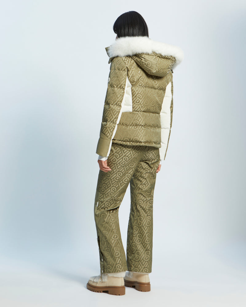 skiwear short down jacket - green - Yves Salomon