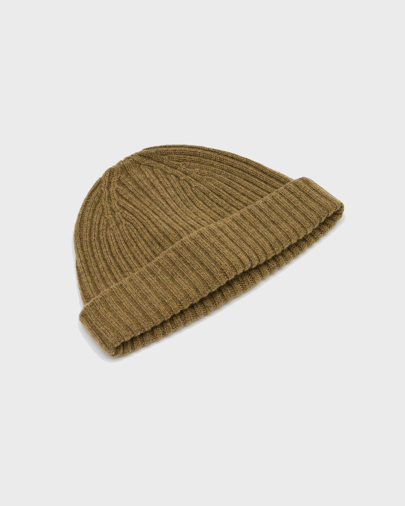 Wool-cashmere knit beanie