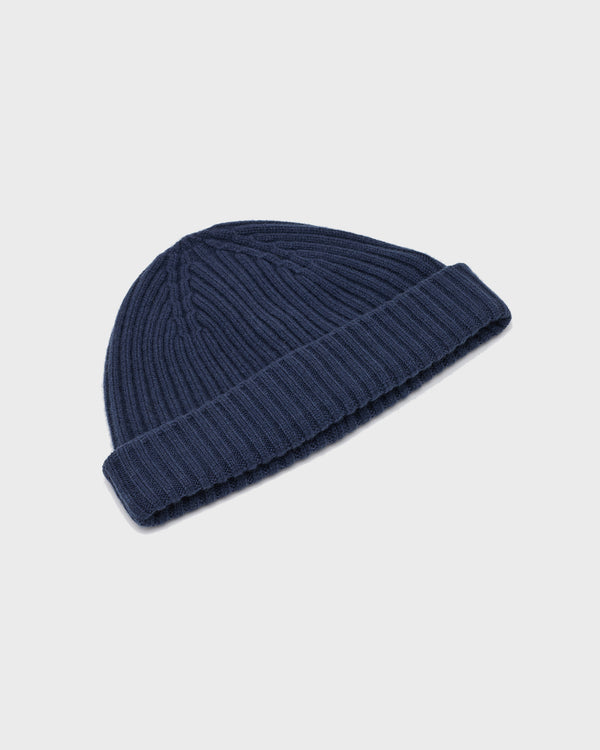 Wool-cashmere knit beanie