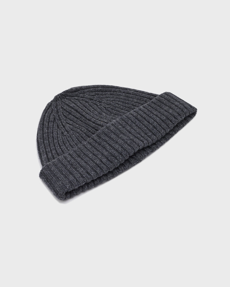 Wool-cashmere knit beanie