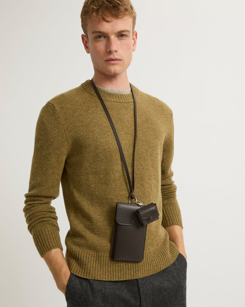 Phone pouch - brown - Yves Salomon