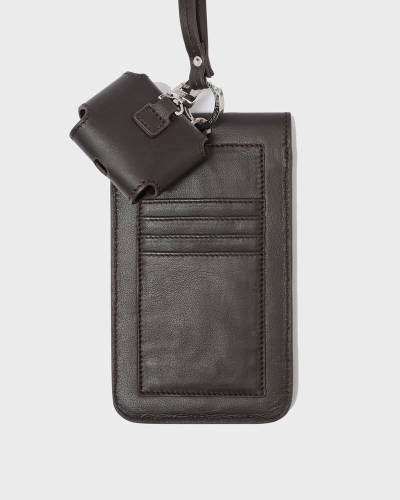 Phone pouch - brown - Yves Salomon