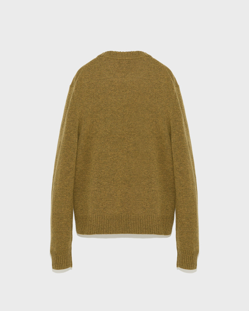 Wool-cashmere knit crew neck jumper