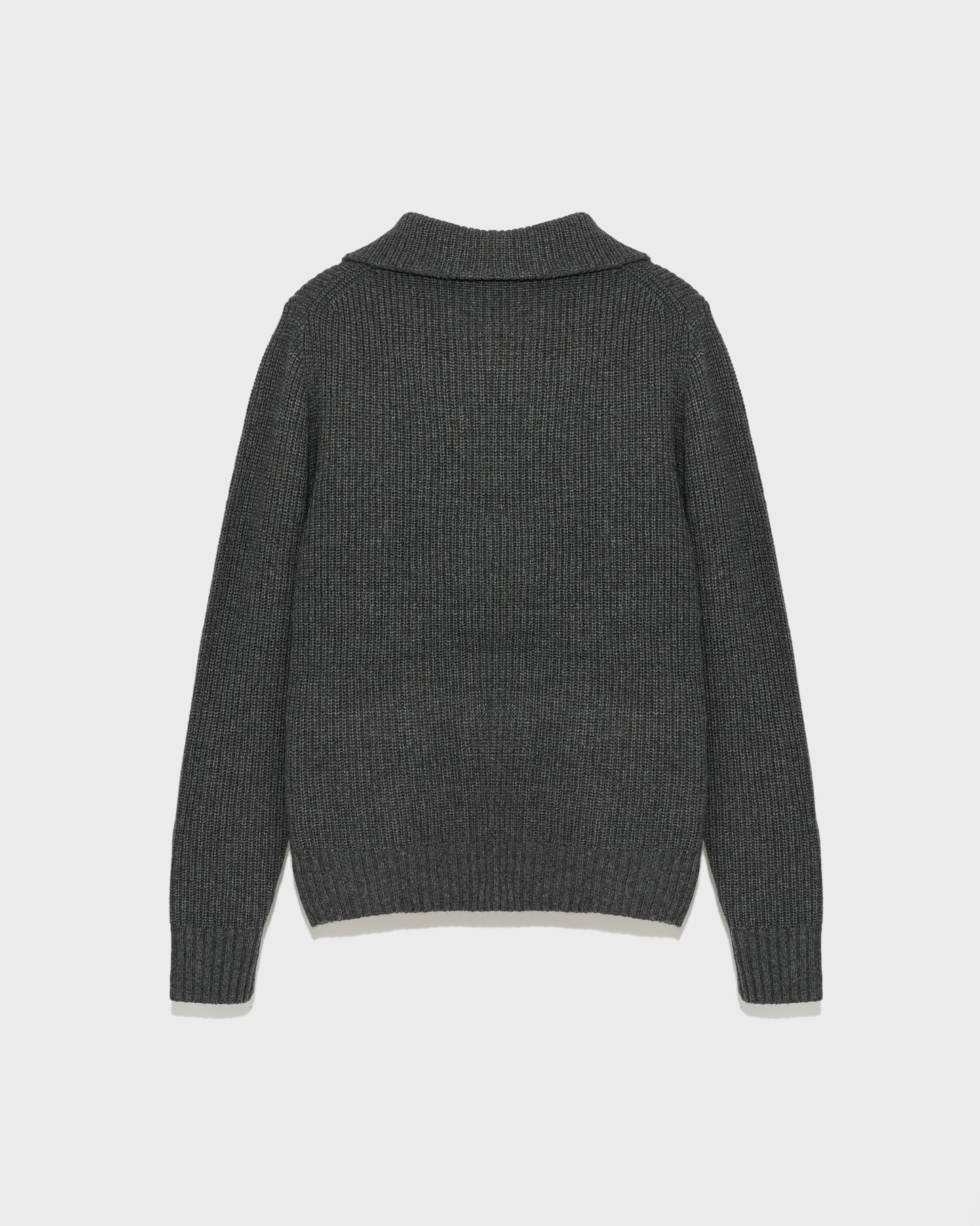 Zip-front sweater trucker collar