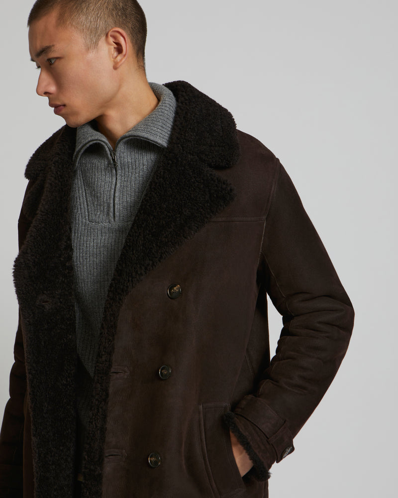 Long shearling jacket-Yves salomon-Winter sale & boxing day