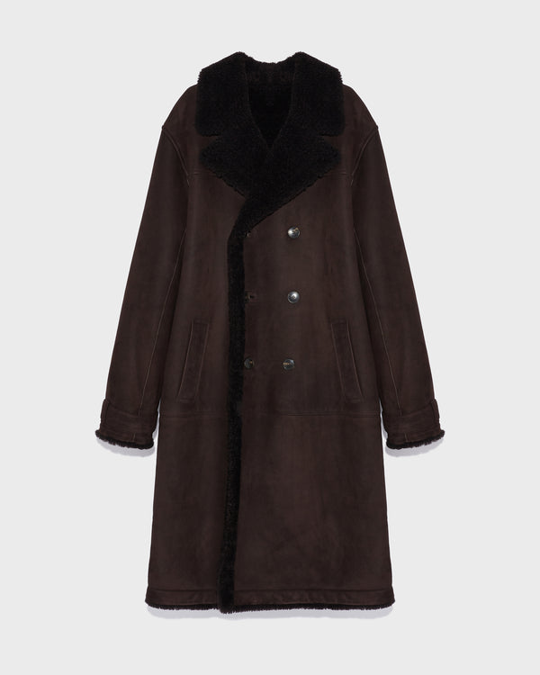 Long shearling jacket-Yves salomon-Winter sale & boxing day