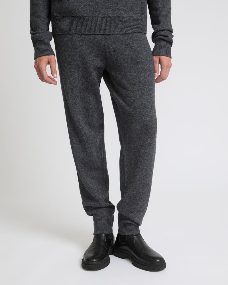 Knit track pants - grey - Yves Salomon