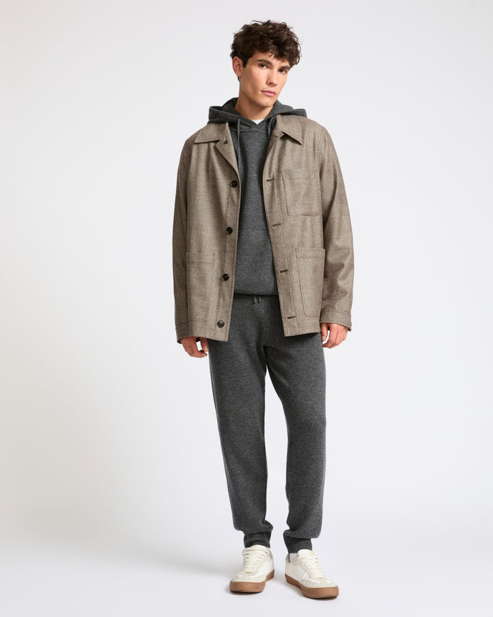 Jogging-style cashmere wool knit pant - Yves Salomon - New Fall Winter Collection