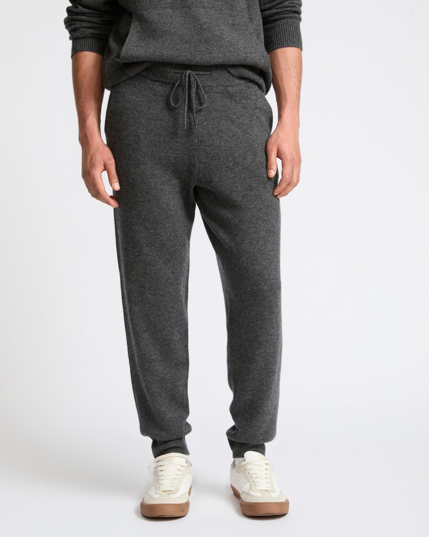 Jogging-style cashmere wool knit pant - Yves Salomon - New Fall Winter Collection