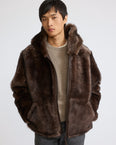 Reversible Toscana lambskin hoodie