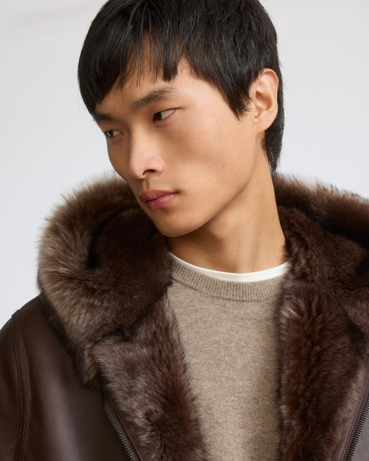 Reversible Toscana lambskin hoodie - Yves Salomon - New Fall/Winter Collection