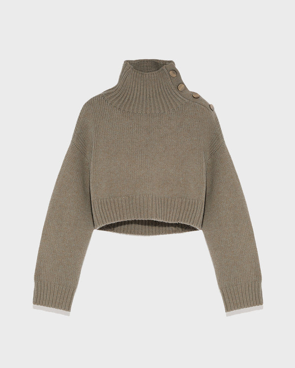 Cropped knit jumper-Yves salomon-Winter sale & boxing day